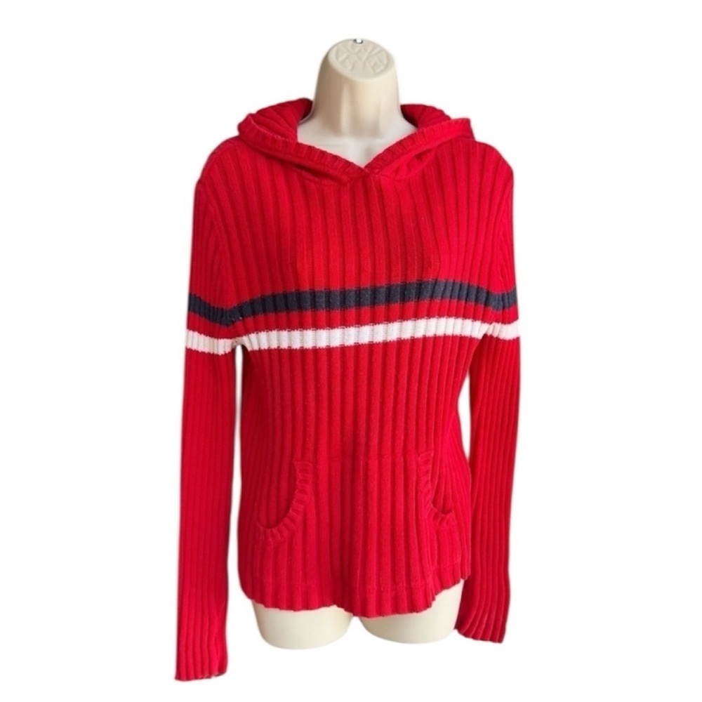 Vintage Ralph Lauren American Flag Sweater Hoodie Large USA